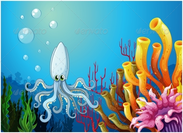 Octopus in the Deep Sea Octopus in the Deep Sea