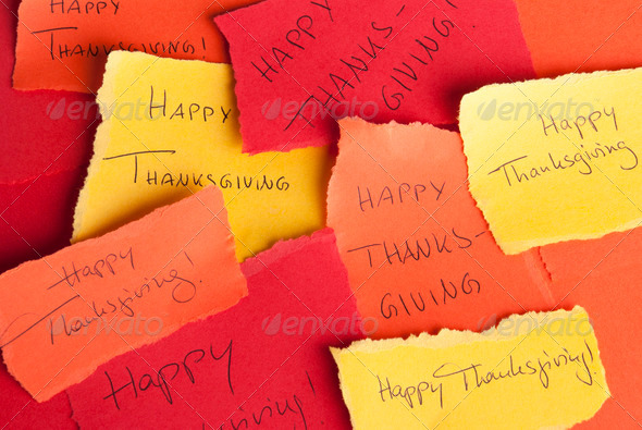 Memos with Happy Thanksgiving
