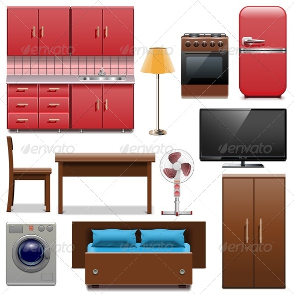 Vector Furniture Icons Vector Furniture Icons