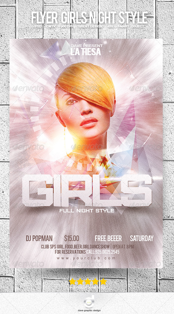 Flyer Girls Night Style - Clubs & Parties Events