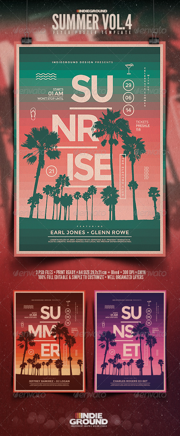 Summer Flyer/Poster Vol. 4 - Events Flyers
