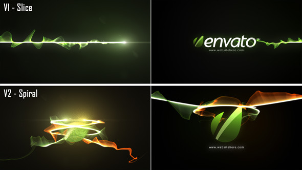 Logo Reveal - Particle Energy Ribbons