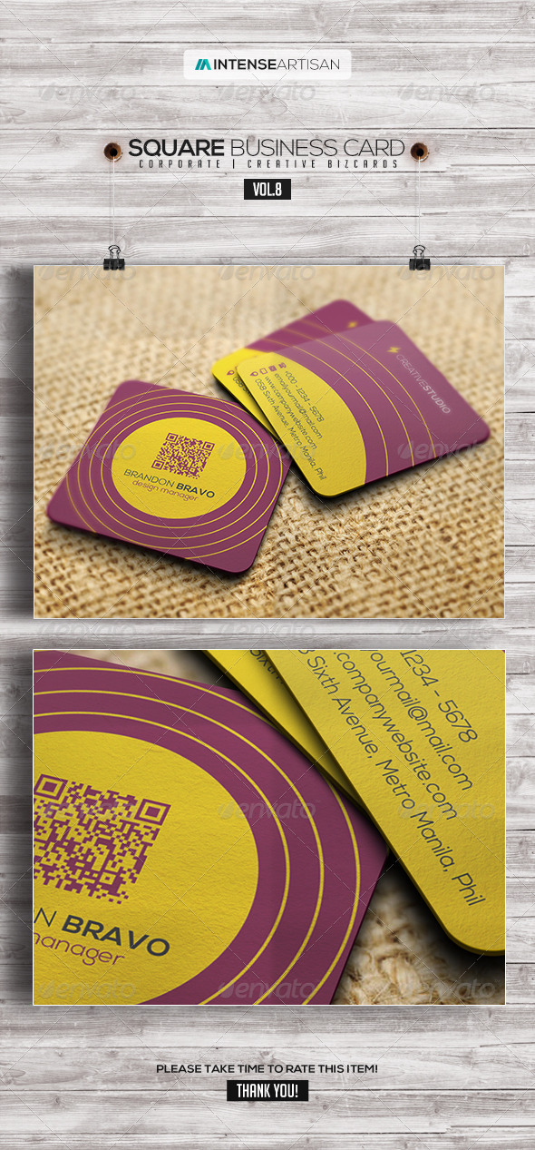 Square Business Card V.8 Square Business Card V.8