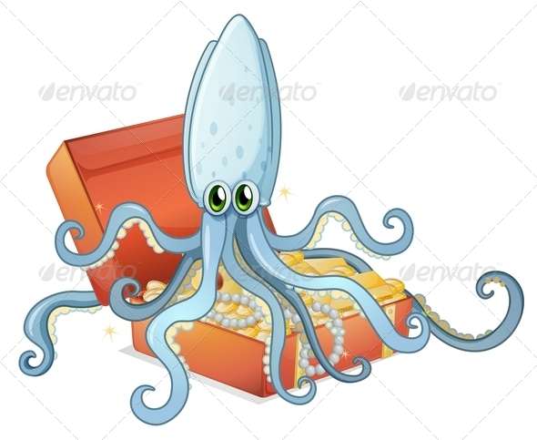 A Treasure Box with an Octopus A Treasure Box with an Octopus
