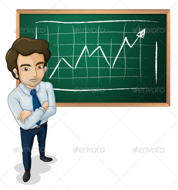 A Serious Man in Front of the Board A Serious Man in Front of the Board