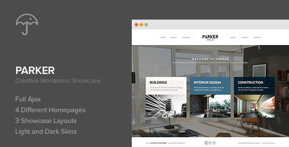 Parker - Creative WordPress Showcase - Portfolio Creative
