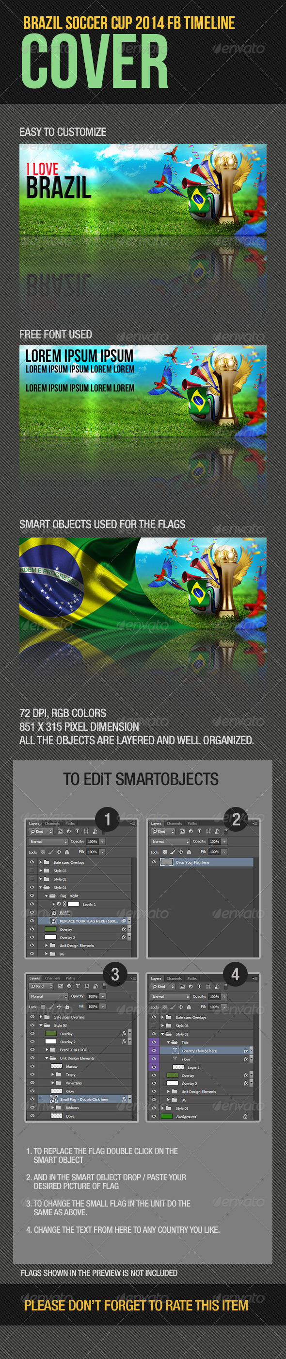 Brazil Soccer Cup 2014 FB Timeline Cover Brazil Soccer Cup 2014 FB Timeline Cover