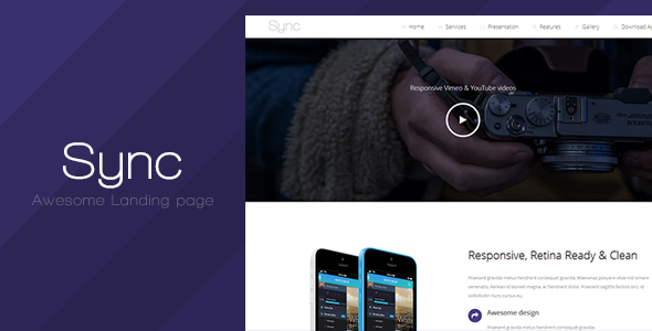 Sync - Responsive Landing Page