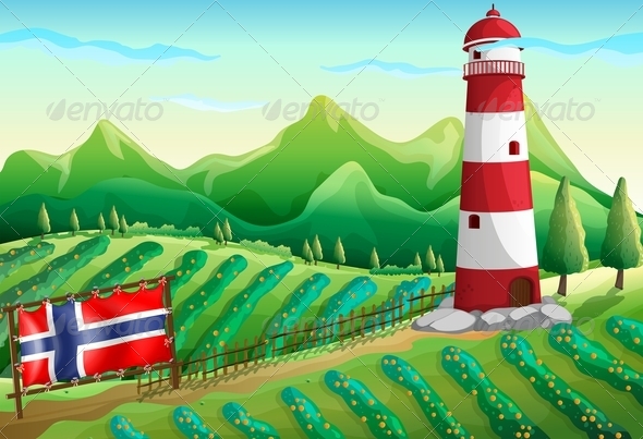 The Flag of Norway at the Farm