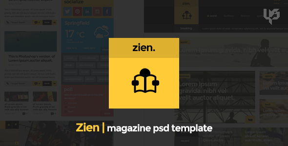 Zien | Magazine PSD Template