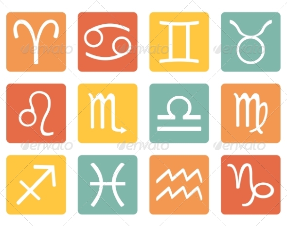 Set of Zodiac Signs Set of Zodiac Signs