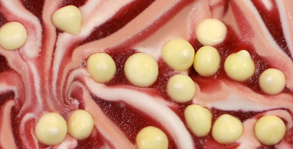 Strawberry Ice Cream and White Chocolate Balls 3 Strawberry Ice Cream and White Chocolate Balls 3