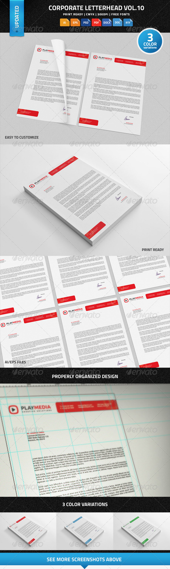 Corporate Letterhead Vol.10 with MS Word DOC DOCX Corporate Letterhead Vol.10 with MS Word DOC DOCX