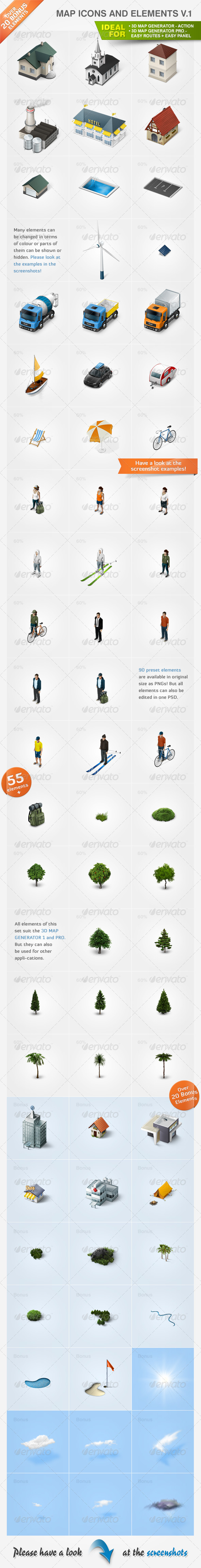 Map Icons and Elements V.1 Map Icons and Elements V.1