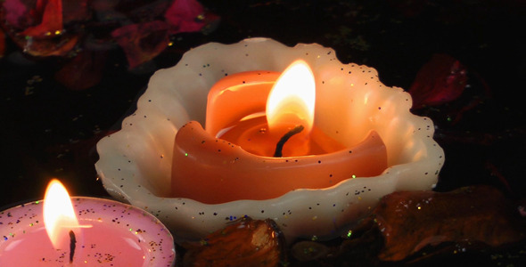 Candles and Dry Leaves on the Water 5 Candles and Dry Leaves on the Water 5