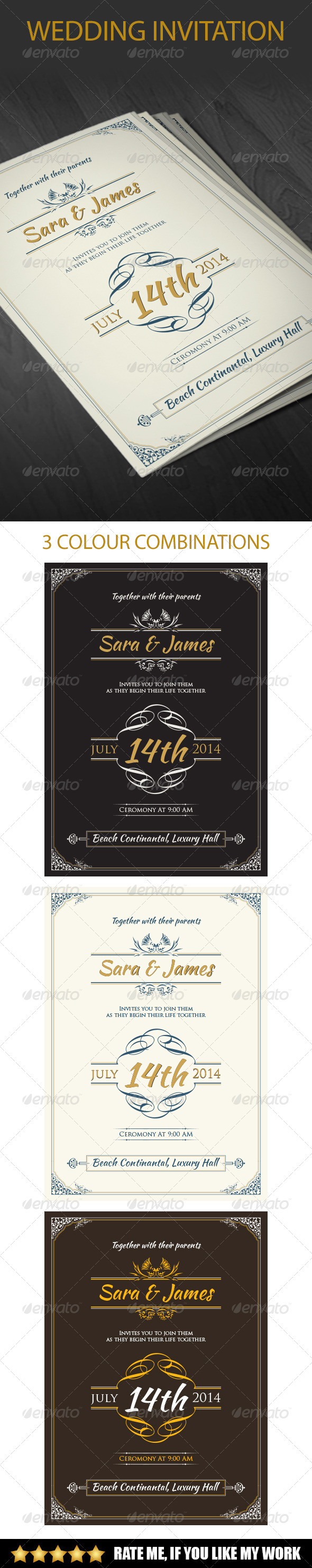 Vintage Wedding Invitation