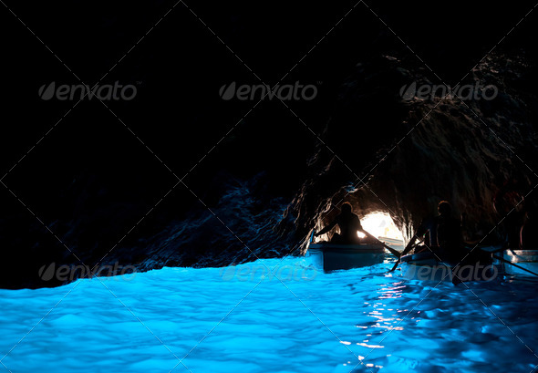 Grotta Azzurra, cave on the coast of the island of Capri. (Misc) Photo Download