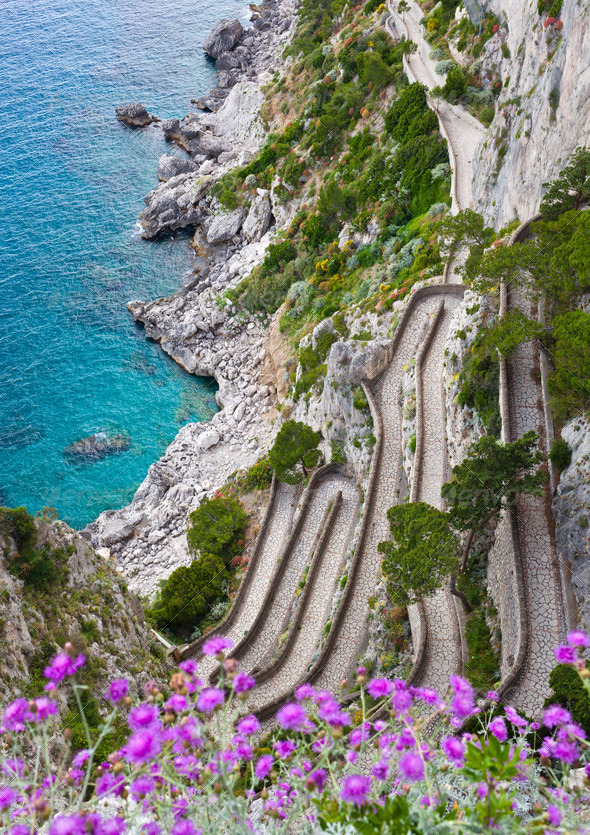 Capri, Via Krupp, Italy. (Misc) Photo Download