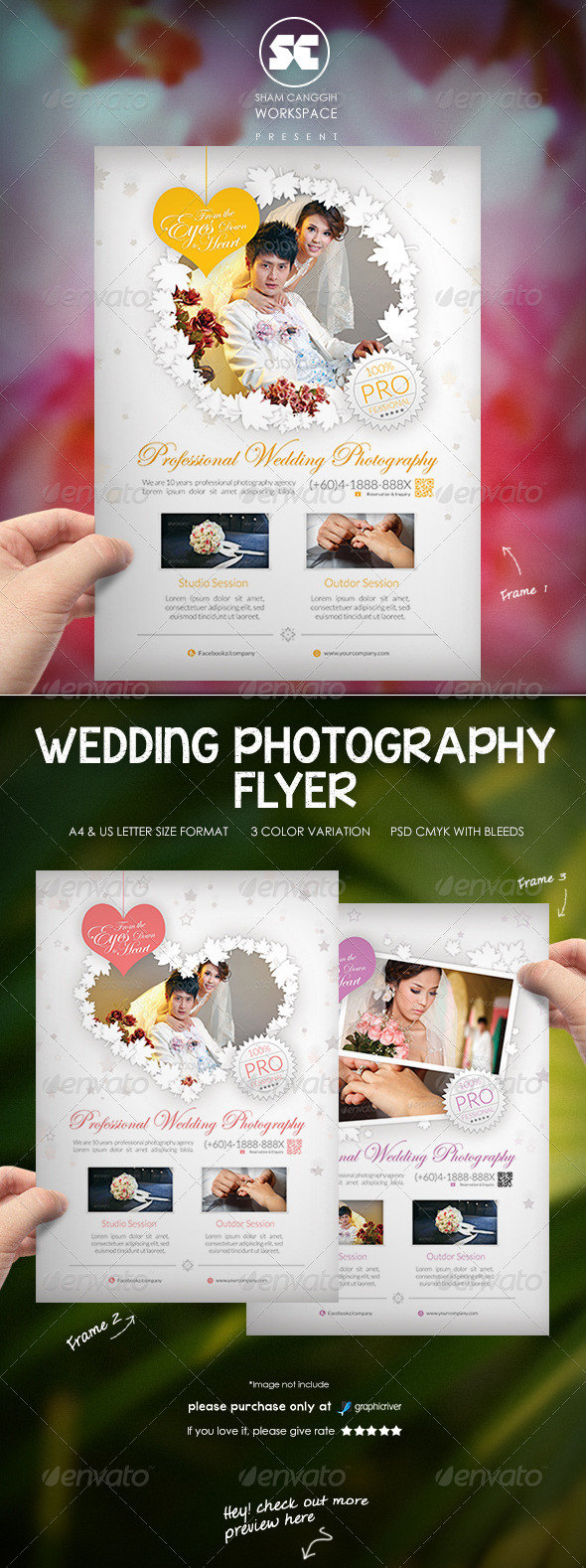 Clean Wedding Photography Flyer