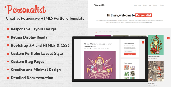 Personalist - Creative Portfolio HTML5 Template