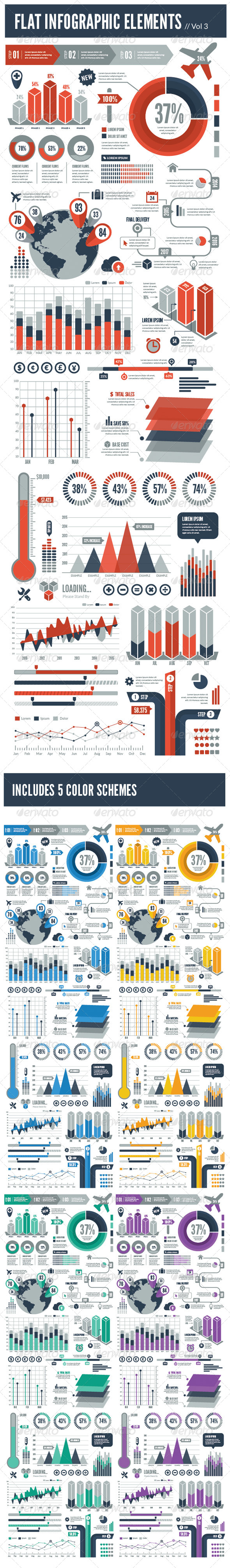 GraphicRiver Flat Vector Infographic Elements Vol 3 7942030 GraphicRiver Flat Vector Infographic Elements Vol 3 7942030