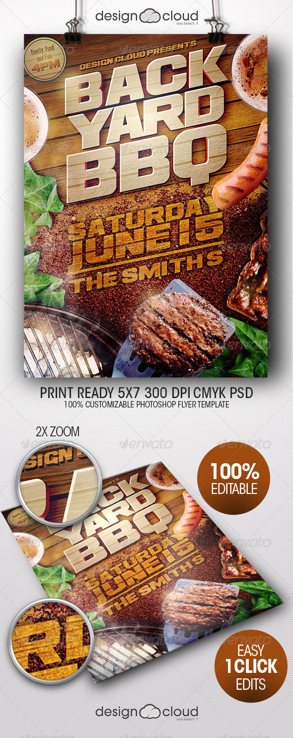 Backyard BBQ II Flyer Template