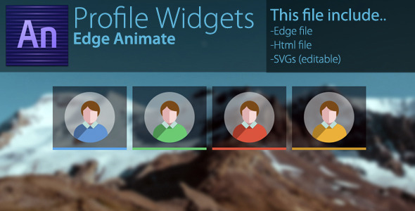 CodeCanyon Profile Widgets Edge Animate 7911155 CodeCanyon Profile Widgets Edge Animate 7911155