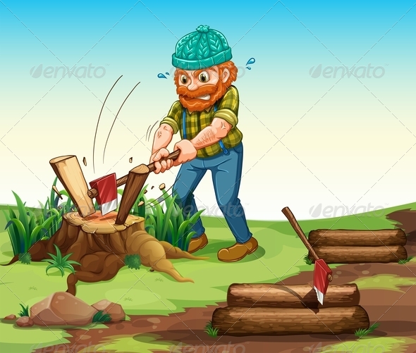 Lumberjack chopping Wood Lumberjack chopping Wood