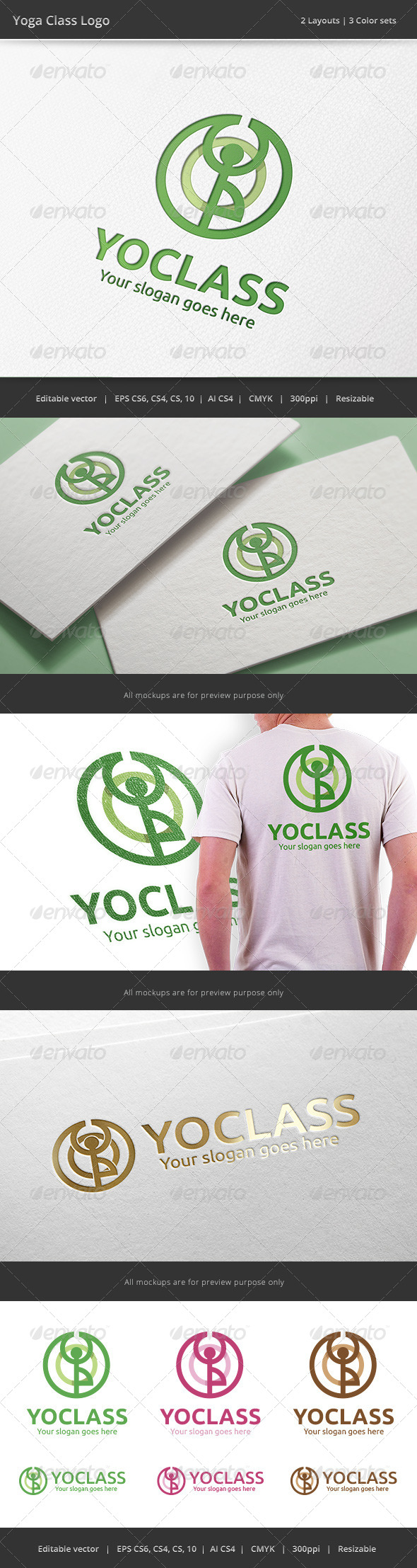Yoga Class Logo Yoga Class Logo