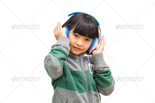 Girl listens the music. (Misc) Photo Download