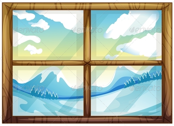 GraphicRiver Winter View from Window 7967986 GraphicRiver Winter View from Window 7967986