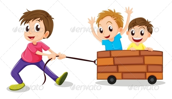 Three Boys Playing Three Boys Playing