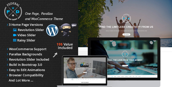 Federal One Page Multi-Purpose WooCommerce