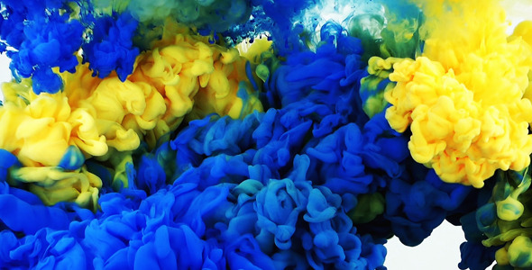 Colorful Ink Splash in Underwater 1 Colorful Ink Splash in Underwater 1