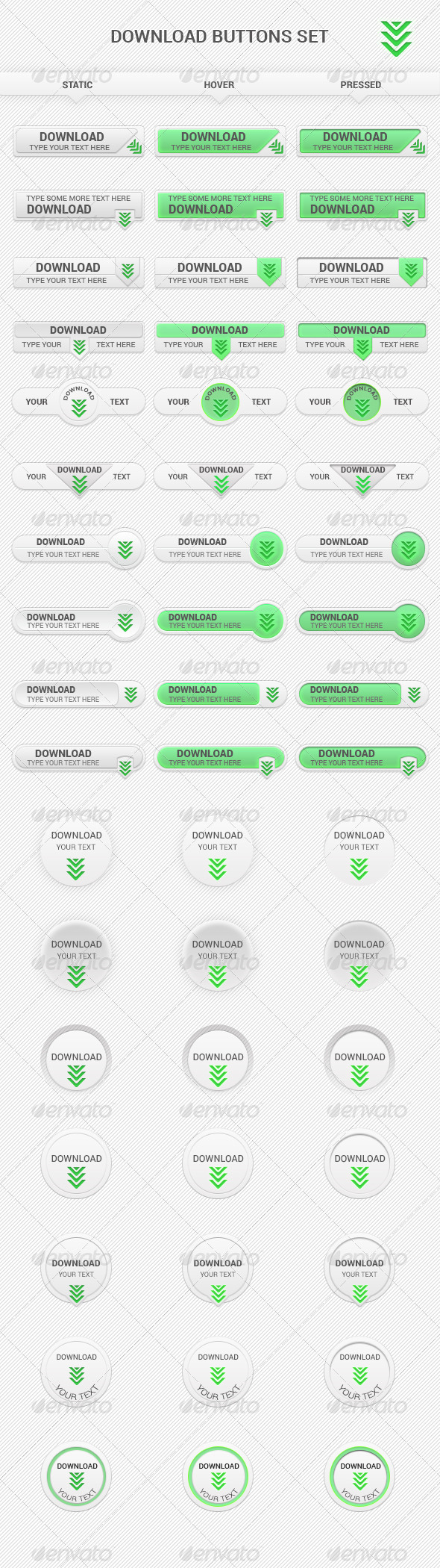 Download Buttons Set Download Buttons Set
