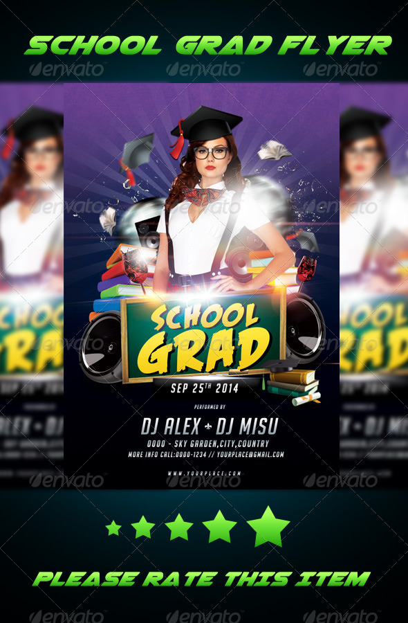 GraphicRiver School Grad Flyer 7974037 GraphicRiver School Grad Flyer 7974037