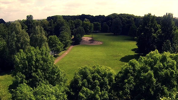 Flight Over A Park Flight Over A Park