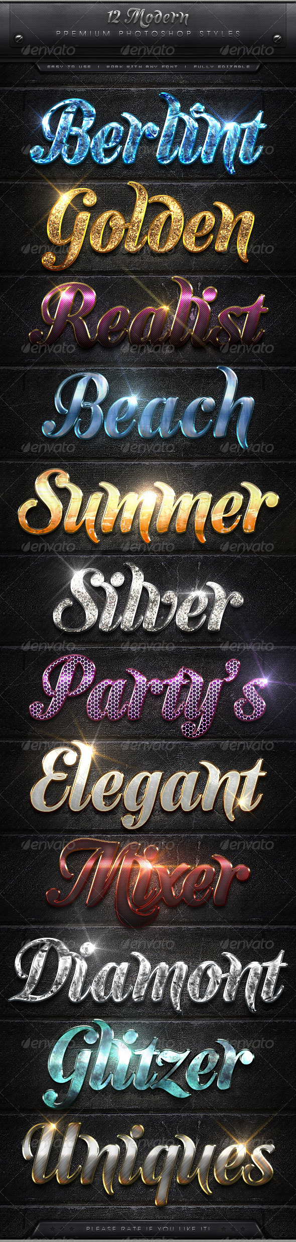 GraphicRiver 12 Modern Text Effect Styles 7974300 GraphicRiver 12 Modern Text Effect Styles 7974300