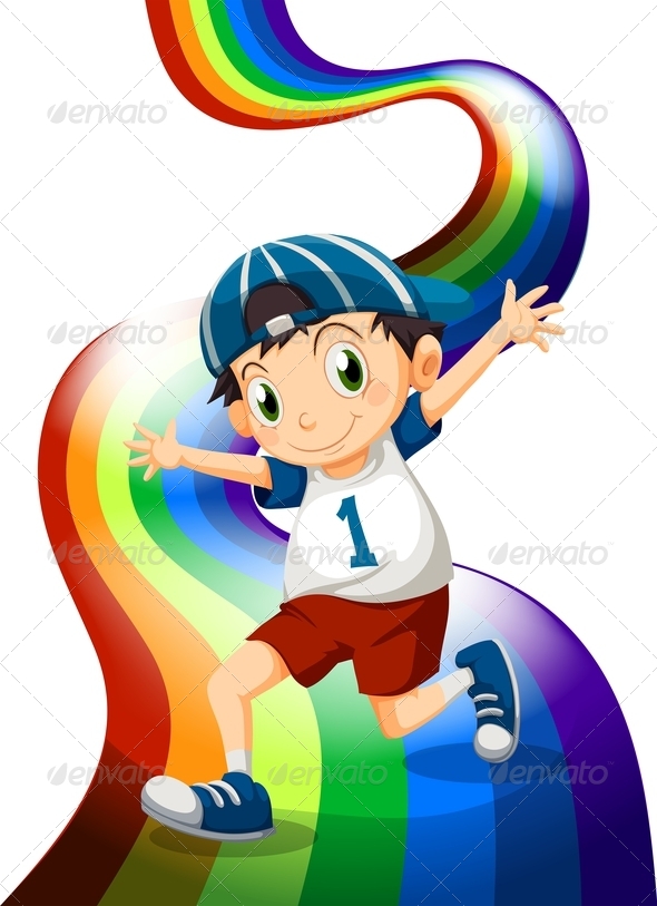 Boy and Rainbow Boy and Rainbow