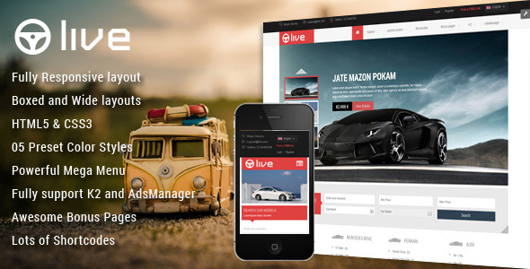 SJ Live - Responsive Classified Joomla Template