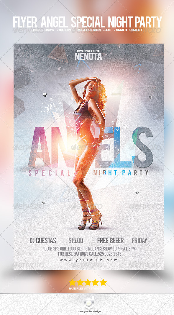 Flyer Angel Special Night Party - Clubs & Parties Events