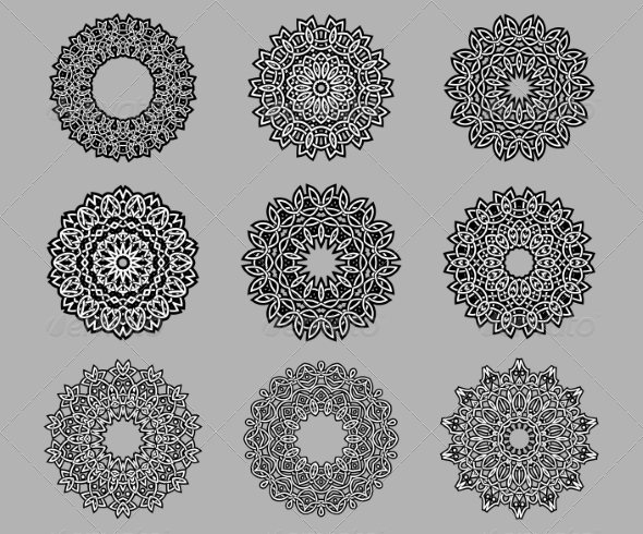 Circular Ornate Celtic Ornaments Circular Ornate Celtic Ornaments