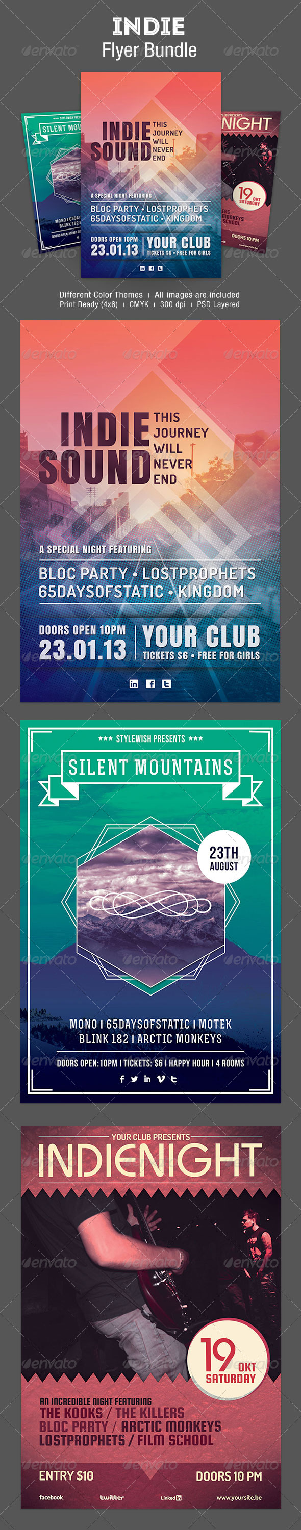 Indie Flyer Bundle - Concerts Events