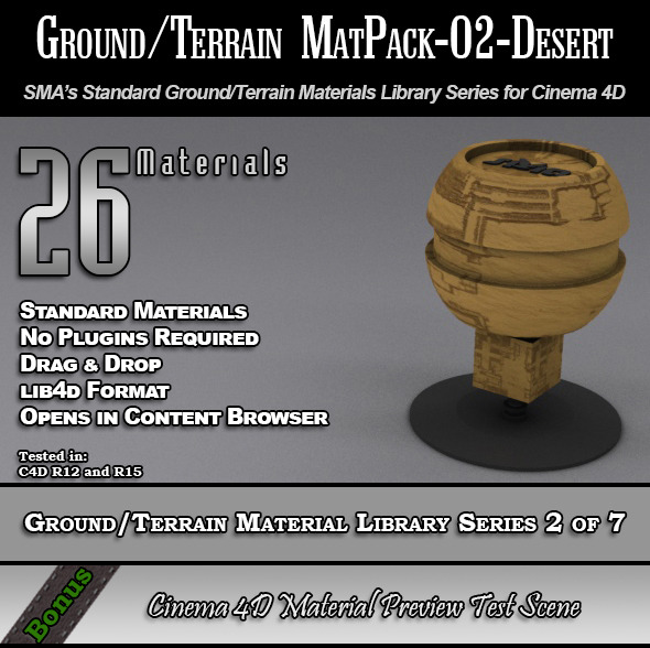3DOcean Standard Ground Terrain MatPack-02-Desert for C4D 7979651 3DOcean Standard Ground Terrain MatPack-02-Desert for C4D 7979651