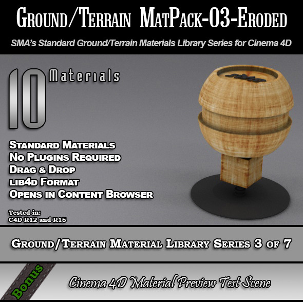 3DOcean Standard Ground Terrain MatPack-03-Eroded for C4D 7979701 3DOcean Standard Ground Terrain MatPack-03-Eroded for C4D 7979701