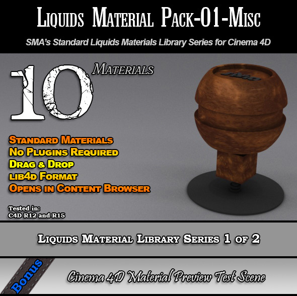 3DOcean Standard Liquids Material Pack-01-Misc for C4D 7980103 3DOcean Standard Liquids Material Pack-01-Misc for C4D 7980103