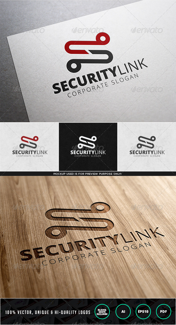 Security Link Logo Template - Letters Logo Templates