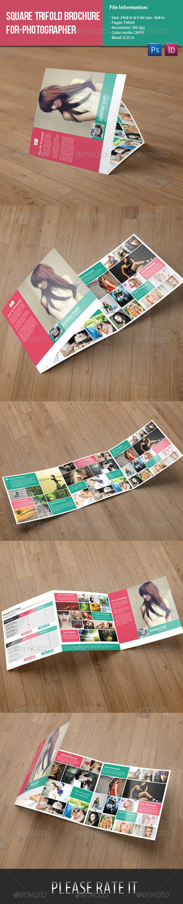 Square Trifold Brochure-Photography Square Trifold Brochure-Photography