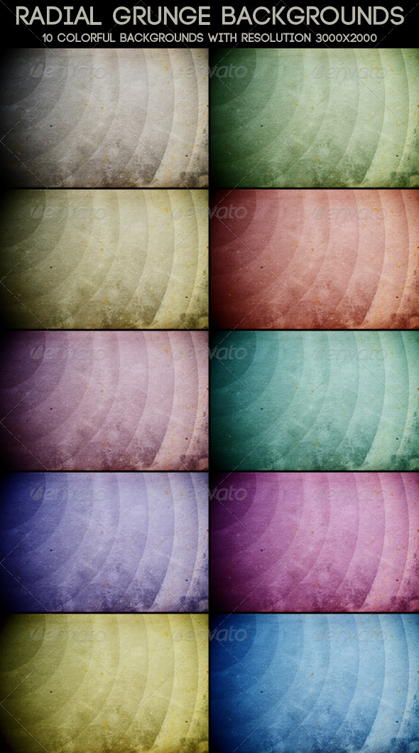 Radial Grunge Backgrounds - Abstract Backgrounds