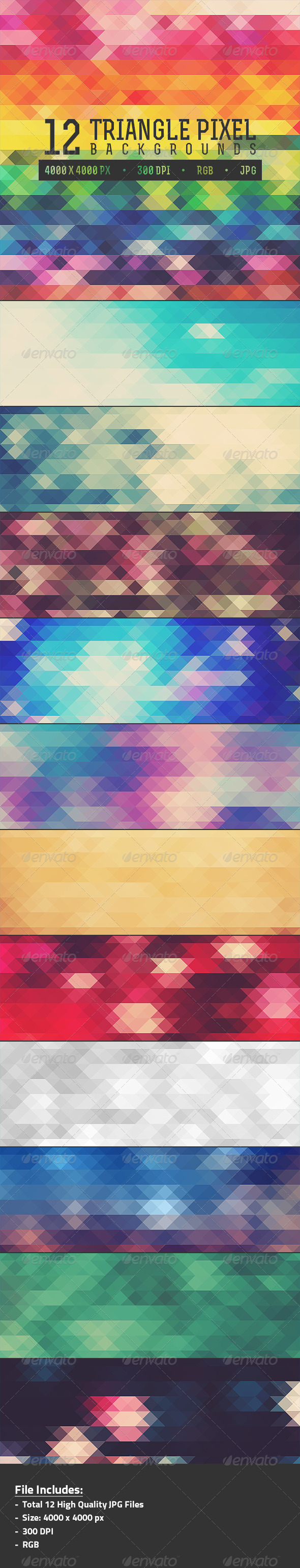 GraphicRiver 12 Triangle Pixel Backgrounds Pack 1 7982598 GraphicRiver 12 Triangle Pixel Backgrounds Pack 1 7982598